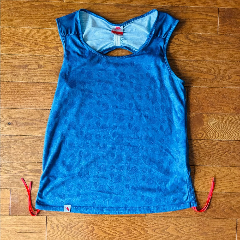Trespass Blue Tank Top with Red Accents